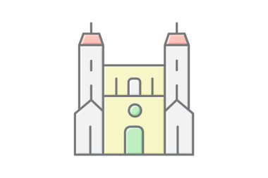 Notre-dame Katedrali, vektör, piksel mükemmel, illüstratör dosyası