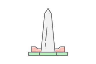 Washington Anıtı, vektör, piksel mükemmel, illüstratör dosyası