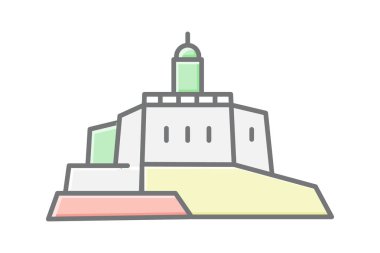 Alcatraz Adası, vektör, piksel mükemmel, illüstratör dosyası