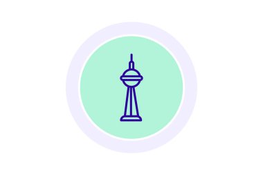 Cn Kulesi, vektör, piksel mükemmel, illüstratör dosyası