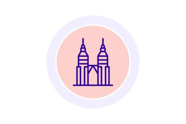 Petronas Kuleleri, vektör, piksel mükemmel, illüstratör dosyası