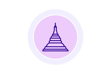 Shwedagon Pagoda, vektör, piksel mükemmel, illüstratör dosyası