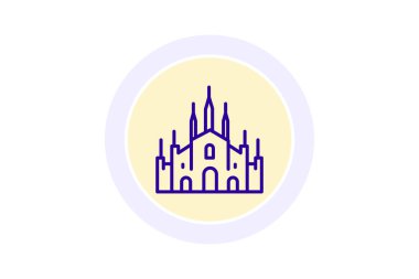 Milan Katedrali, vektör, piksel mükemmel, illüstratör dosyası