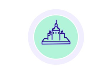 Mont Saint-michel, vektör, piksel mükemmel, illüstratör dosyası