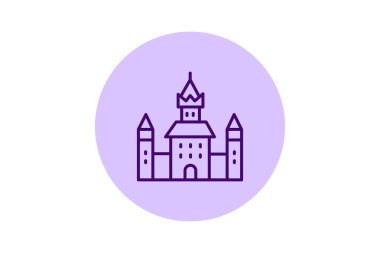 Neuschwanstein Kalesi, vektör, piksel mükemmel, illüstratör dosyası