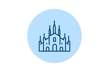 Milan Katedrali, vektör, piksel mükemmel, illüstratör dosyası