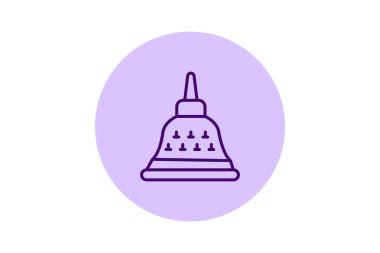 Borobudur, vektör, piksel mükemmel, illüstratör dosyası