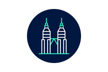 Petronas Kuleleri, vektör, piksel mükemmel, illüstratör dosyası