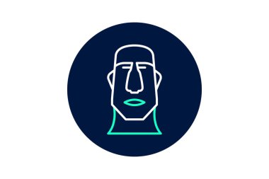 Paskalya Adası Moai, vektör, piksel mükemmel, illüstratör dosyası