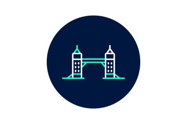 Tower Bridge, vektör, piksel mükemmel, illüstratör dosyası