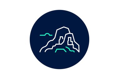 Meteora, vektör, piksel mükemmel, illüstratör dosyası