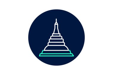 Shwedagon Pagoda, vektör, piksel mükemmel, illüstratör dosyası