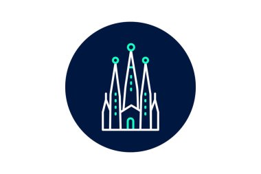 Sagrada Ailesinin Bazilikası, vektör, piksel mükemmel, illüstratör dosyası