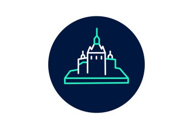 Mont Saint-michel, vektör, piksel mükemmel, illüstratör dosyası