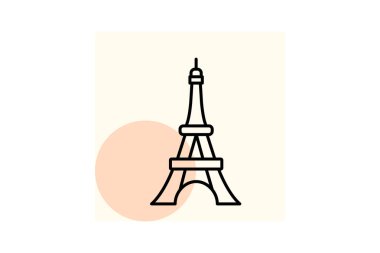 Eyfel Kulesi, vektör, piksel mükemmel, illüstratör dosyası