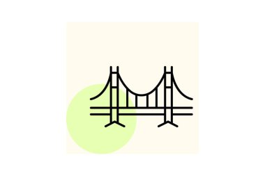 Golden Gate Köprüsü, vektör, piksel mükemmel, illüstratör dosyası