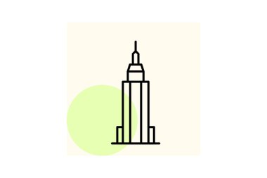 Empire State Binası, vektör, piksel mükemmel, illüstratör dosyası