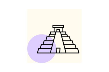 Chichen Itza, vektör, piksel mükemmel, illüstratör dosyası