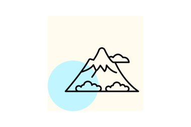 Fuji Dağı, vektör, piksel mükemmel, illüstratör dosyası