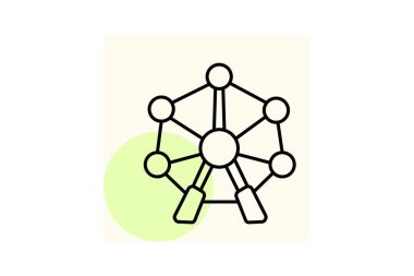 Atom, vektör, piksel mükemmel, illüstratör dosyası