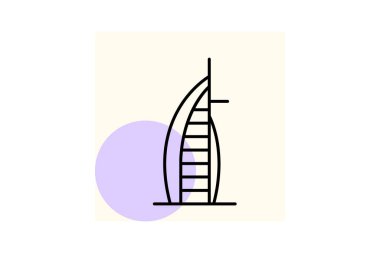 Burj Al Arab, vektör, piksel mükemmel, illüstratör dosyası
