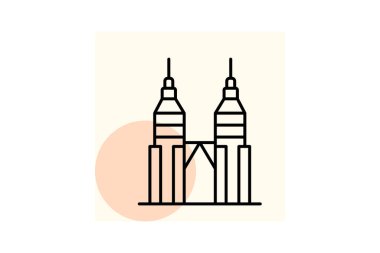 Petronas Kuleleri, vektör, piksel mükemmel, illüstratör dosyası