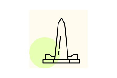 Washington Anıtı, vektör, piksel mükemmel, illüstratör dosyası