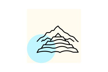 Banaue Rice Terasları, vektör, piksel mükemmel, illüstratör dosyası