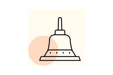 Borobudur, vektör, piksel mükemmel, illüstratör dosyası