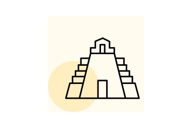 Tikal, vektör, piksel mükemmel, çizer dosyası