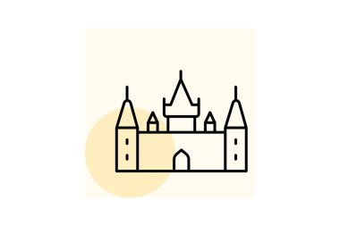 Chateau De Chambord, vektör, piksel mükemmel, illüstratör dosyası