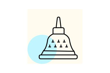 Borobudur, vektör, piksel mükemmel, illüstratör dosyası