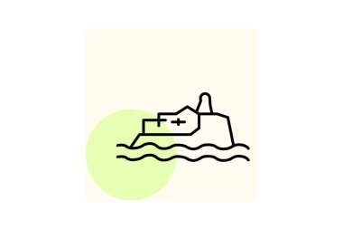 Alcatraz Adası, vektör, piksel mükemmel, illüstratör dosyası