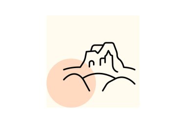 Meteora, vektör, piksel mükemmel, illüstratör dosyası