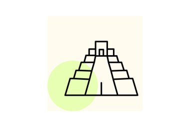 Tikal, vektör, piksel mükemmel, çizer dosyası