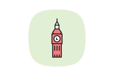 Big Ben, vektör, piksel mükemmel, illüstratör dosyası