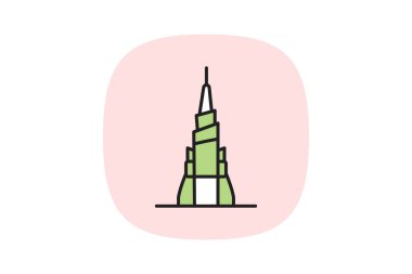 Burj Halife, vektör, piksel mükemmel, illüstratör dosyası