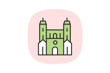 Notre-dame Katedrali, vektör, piksel mükemmel, illüstratör dosyası