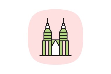 Petronas Kuleleri, vektör, piksel mükemmel, illüstratör dosyası