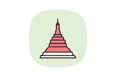 Shwedagon Pagoda, vektör, piksel mükemmel, illüstratör dosyası