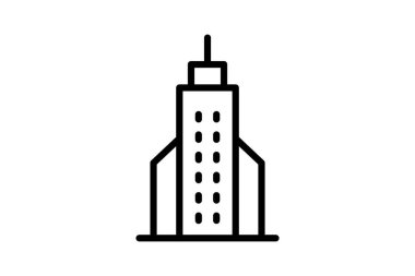 En uzun Şehir Kulesi, vektör, piksel mükemmel, illüstratör dosyası