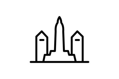 Şehir Simgesi Simgesi, vektör, piksel mükemmel, illüstratör dosyası