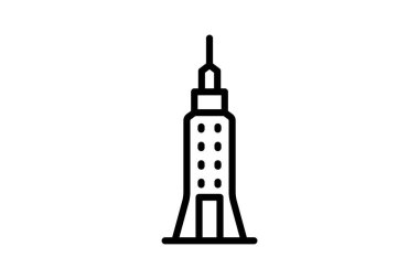 Uzun Şehir Binası, vektör, piksel mükemmel, illüstratör dosyası