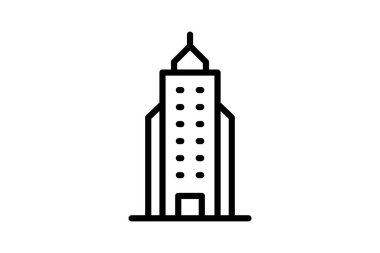 Skyline Kulesi Bloğu, vektör, piksel mükemmel, illüstratör dosyası