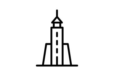 Skyline Kulesi Simgesi, vektör, piksel mükemmel, illüstratör dosyası