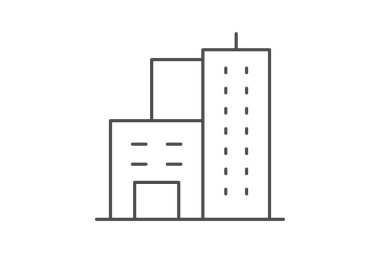 Ofis Karmaşık Kulesi, vektör, piksel mükemmel, illüstratör dosyası