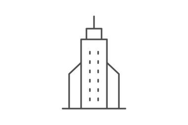 En uzun Şehir Kulesi, vektör, piksel mükemmel, illüstratör dosyası