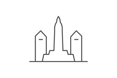 Şehir Simgesi Simgesi, vektör, piksel mükemmel, illüstratör dosyası