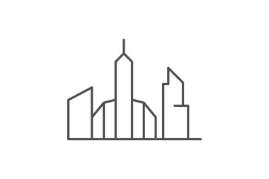 Modern Skyline Simgesi, vektör, piksel mükemmel, illüstratör dosyası