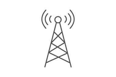 Antenli kule, vektör, piksel mükemmel, illüstratör dosyası